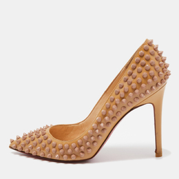 Christian Louboutin: Бежевые туфли  Pigalle