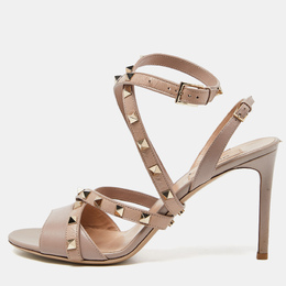 Valentino: Розовые сандалии Rockstud