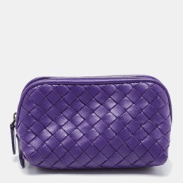 Bottega Veneta: Фиолетовый кошелёк  Intrecciato