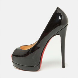 Christian Louboutin: Чёрные босоножки 