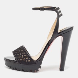 Christian Louboutin: Чёрные сандалии 