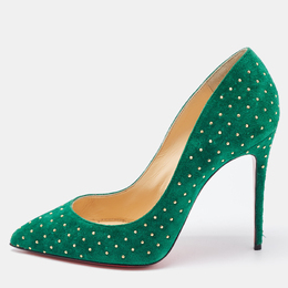 Christian Louboutin: Зелёные туфли  Pigalle