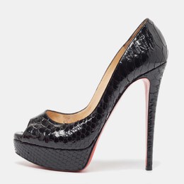 Christian Louboutin: Чёрные босоножки 