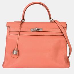 Hermes: Розовая сумка  Kelly 35