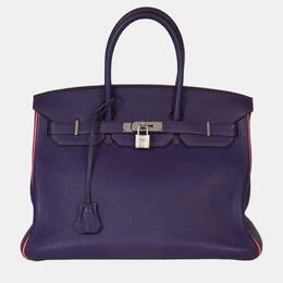 Hermes: Двухцветная сумка  Birkin 35