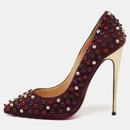 Christian Louboutin: Бордовые туфли 