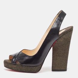 Christian Louboutin: Чёрные сандалии 