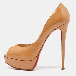 Christian Louboutin: Бежевые туфли 