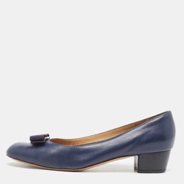 Salvatore Ferragamo: Синие туфли Vara Bow