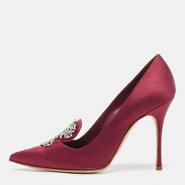 Manolo Blahnik: Бордовые туфли 