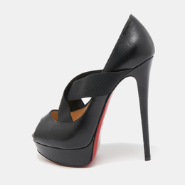 Christian Louboutin: Чёрные босоножки 