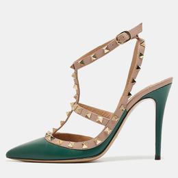 Valentino: Зелёные туфли  Rockstud