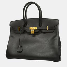 Hermes: Чёрная сумка  Birkin 35