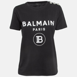 Balmain: Чёрная футболка