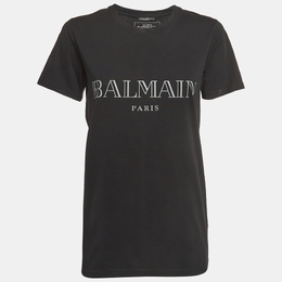 Balmain: Чёрная футболка