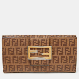 Fendi: Бежевый кошелёк  Forever