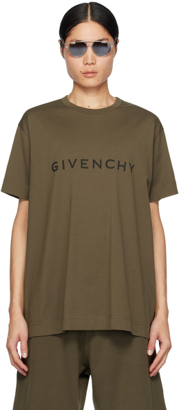 Givenchy: Футболка цвета хаки 