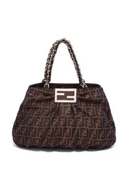 Fendi Pre-Owned: Коричневая сумка-шоппер 