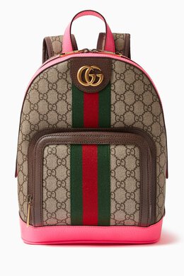 Gucci: Бежевый рюкзак Ophidia GG