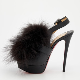 Christian Louboutin: Чёрные сандалии 