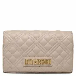 LOVE MOSCHINO: Бежевая сумка 