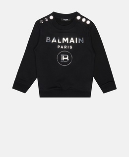 Balmain: Чёрная толстовка