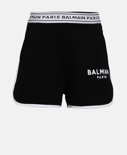 Balmain: Чёрные шорты