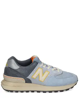 New Balance: Голубые кроссовки  574
