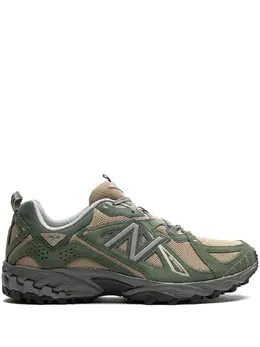 New Balance: Зелёные кроссовки 