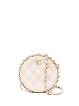 CHANEL Pre-Owned: Бежевая сумка через плечо 