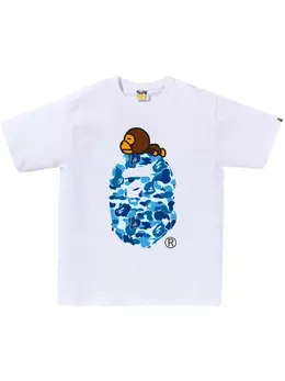 A BATHING APE®: Белая футболка