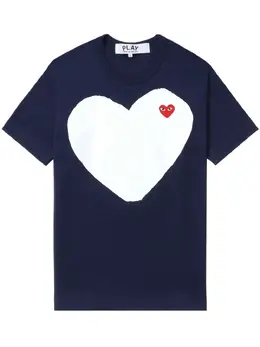 Comme Des Garçons Play: Футболка  Heart с принтом