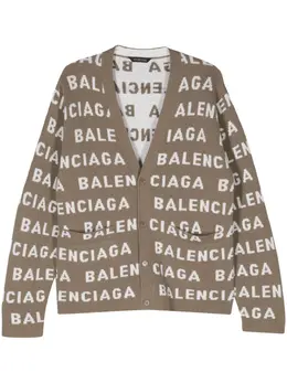 Balenciaga: Жаккардовый кардиган 