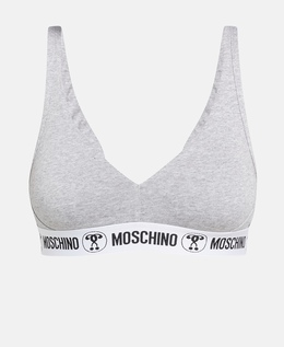 Moschino Underwear: Серый бюстгальтер