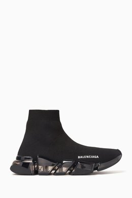 Balenciaga: Чёрные кроссовки Speed.2