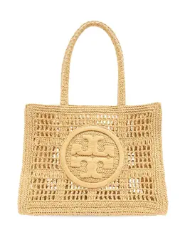 Tory Burch: Бежевая сумка-шоппер  Ella