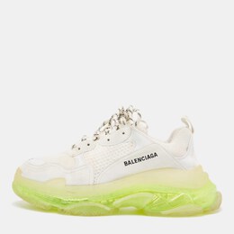 Balenciaga: Белые кроссовки  Triple S Clear Sole