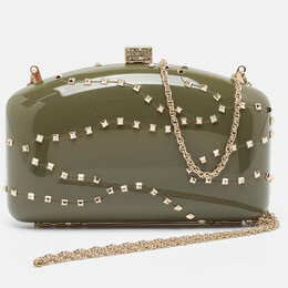 Valentino: Тёмный клатч  Rockstud