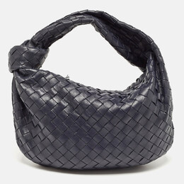 Bottega Veneta: Синяя сумка Intrecciato