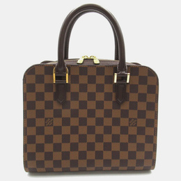 Louis Vuitton: Коричневая сумка  Damier Ebène Triana