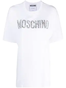 Moschino: Футболка со стразами 