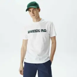 LACOSTE: Белая футболка 