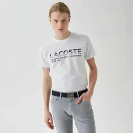 LACOSTE: Белая футболка