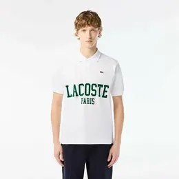 LACOSTE: Зелёное поло 