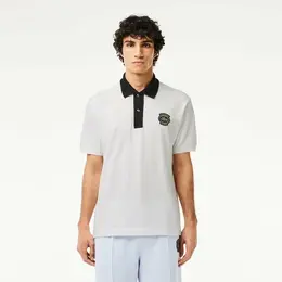 LACOSTE: Белое поло 