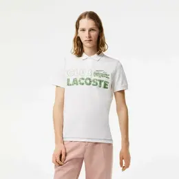 LACOSTE: Белое поло 