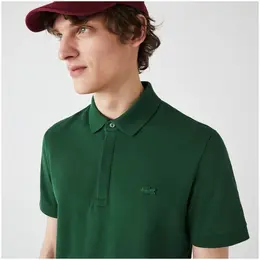 LACOSTE: Зелёное поло 