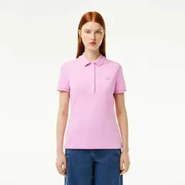 LACOSTE: Фиолетовое поло 