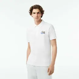 LACOSTE: Белое поло 