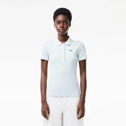 LACOSTE: Голубое поло 